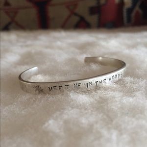 Sterling silver “meet me in the woods” bracelet